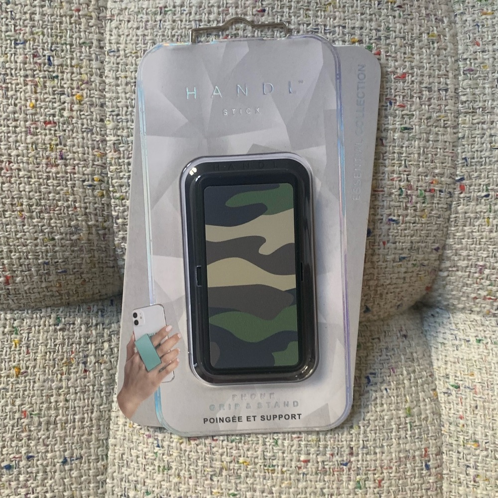 Handl Stick Cell Phone Grip & Stand Essential Collection Green Camouflage